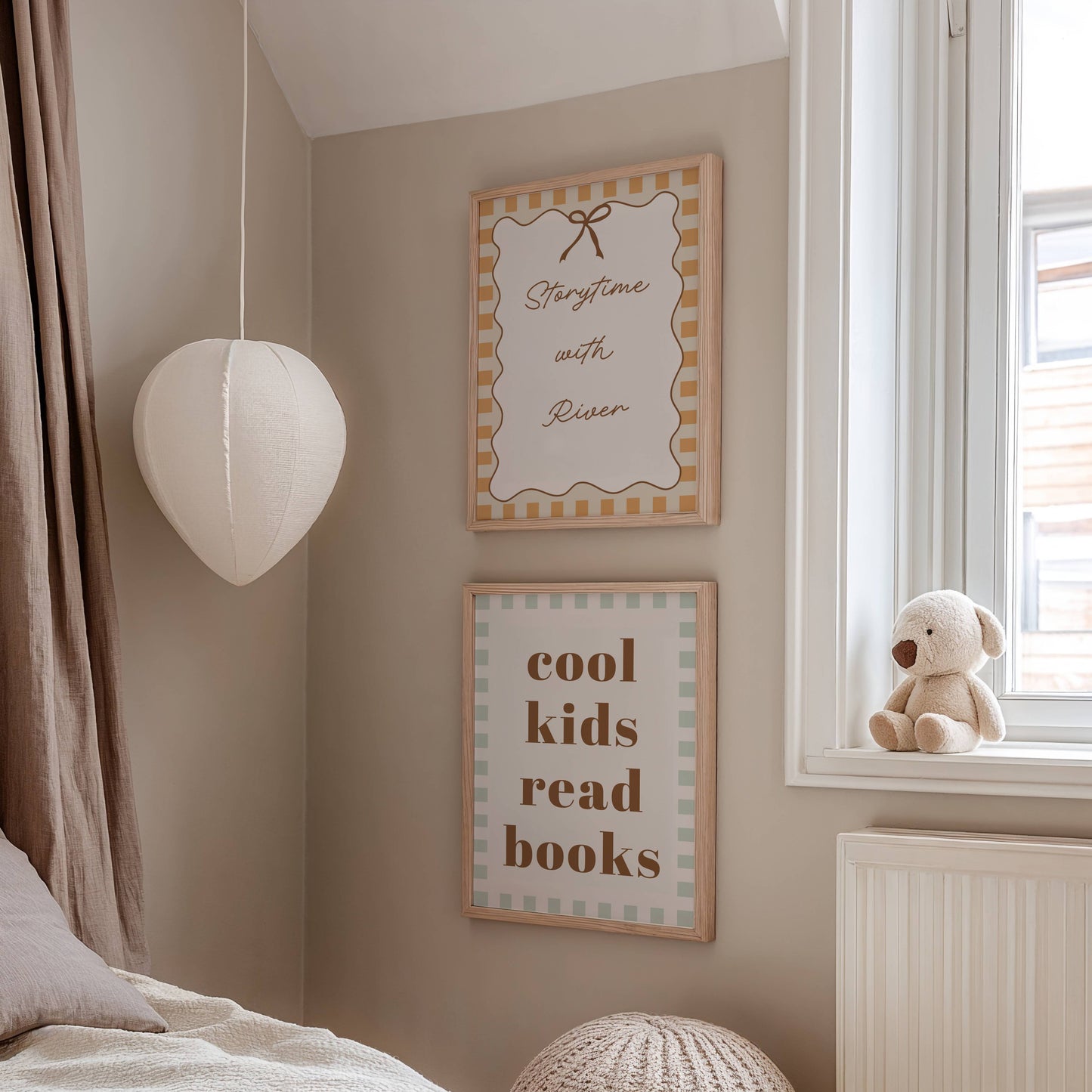 Storytime with (personalised print) - Checkerboard Edition