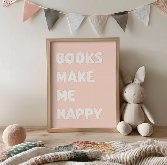 Books Make Me Happy - Fine Art Print - Autumns Corner