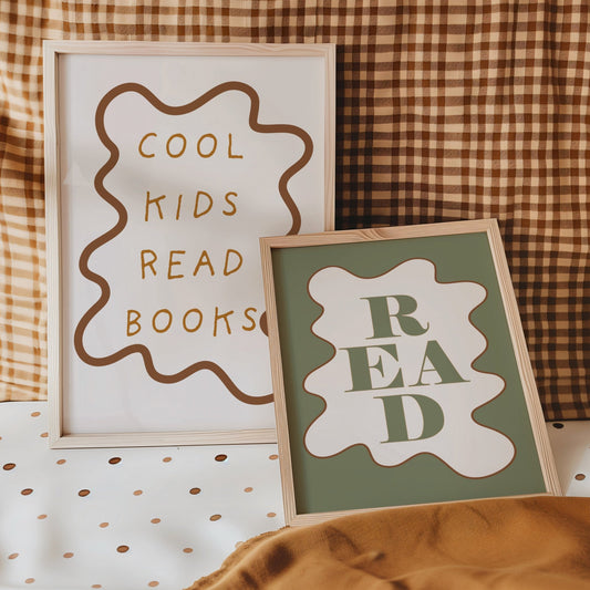 Cool Kids Read Books - Wavy Edition - Fine art print - Autumns Corner
