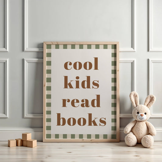 cool kids read books - Checkerboard Edition