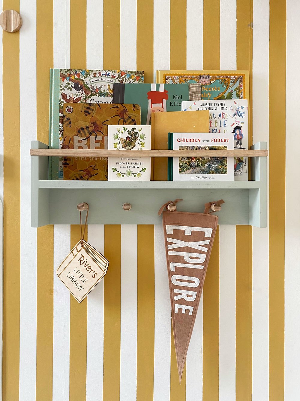 Autumns Corner - The Colour Pop Peg Rail Bookshelf - Autumns Corner