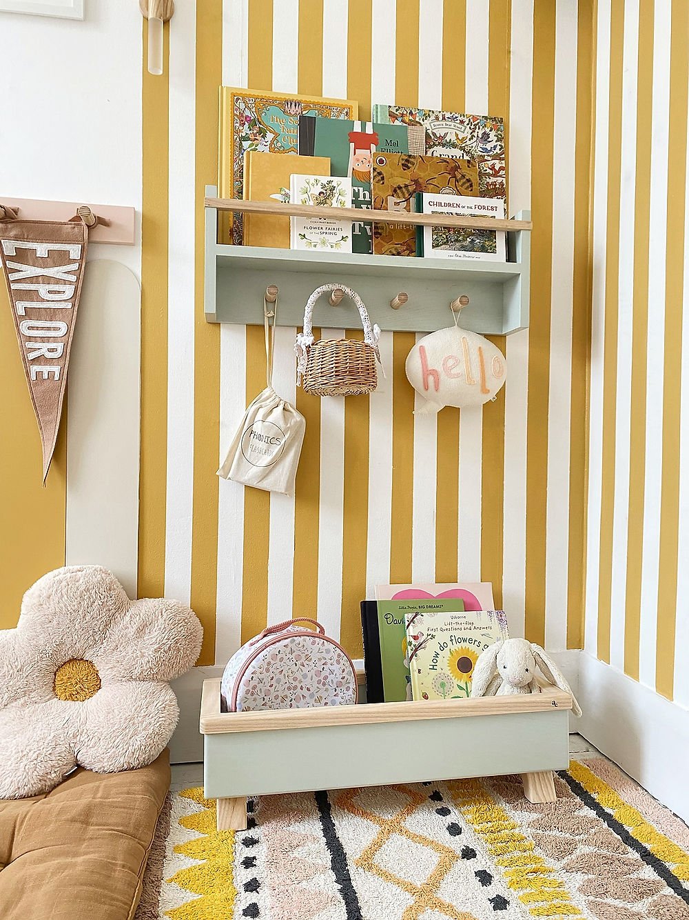 Autumns Corner - The Colour Pop Peg Rail Bookshelf - Autumns Corner