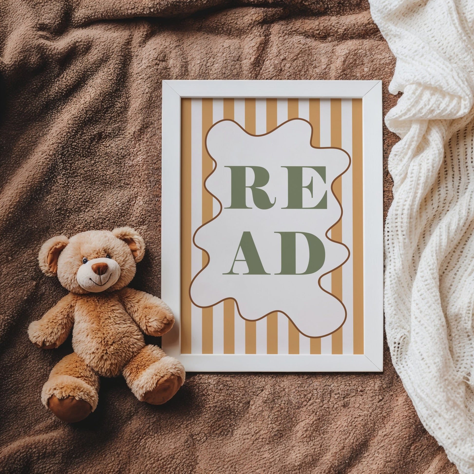 READ - Stripy Edition - Fine Art Print - Autumns Corner